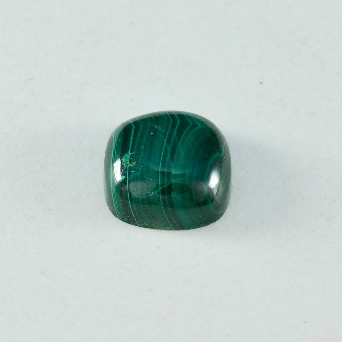 riyogems 1pc グリーン マラカイト カボション 15x15 mm クッション形状 aaa 品質宝石
