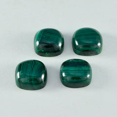 Riyogems 1PC Green Malachite Cabochon 6x6 mm Cushion Shape wonderful Quality Stone