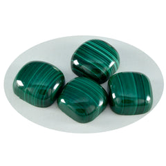 Riyogems, 1 pieza, cabujón de malaquita verde, 8x8mm, forma de cojín, gema suelta de excelente calidad