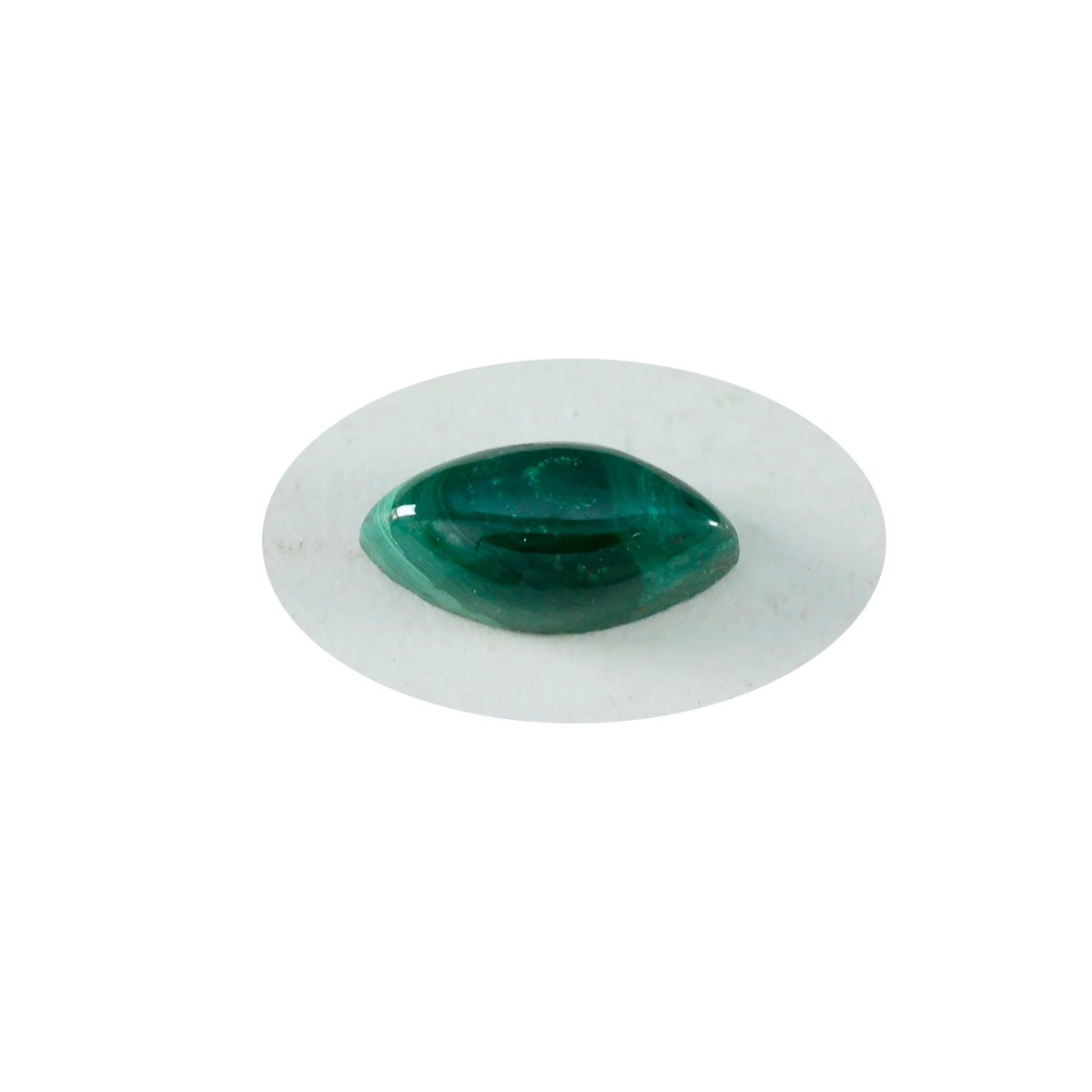 Riyogems 1 Stück grüner Malachit-Cabochon, 5 x 10 mm, Marquise-Form, hübscher Qualitäts-Edelstein