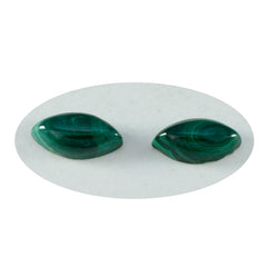 Riyogems 1 pieza cabujón de malaquita verde 6x12 mm forma marquesa gemas de calidad asombrosa