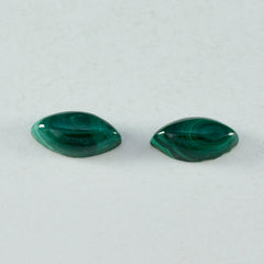 riyogems 1pc グリーン マラカイト カボション 6x12 mm マーキス形状の驚くべき品質の宝石