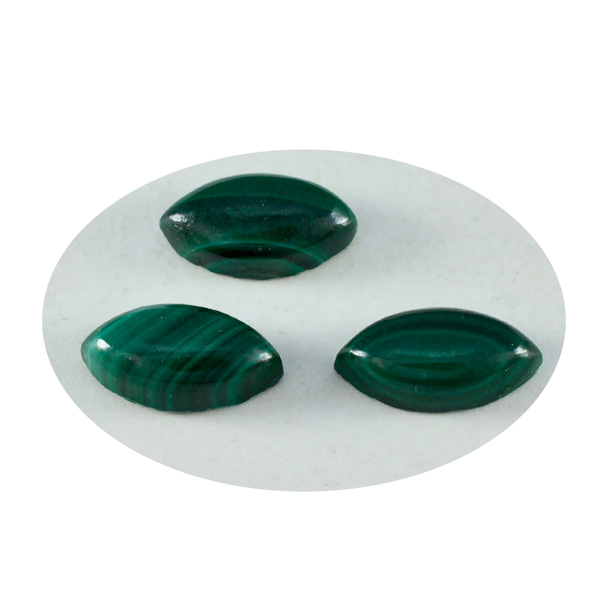 Riyogems, 1 pieza, cabujón de malaquita verde, 7x14mm, forma de marquesa, piedra de calidad encantadora