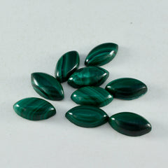 Riyogems 1PC Green Malachite Cabochon 7x14 mm Marquise Shape lovely Quality Stone