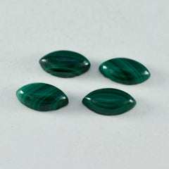 Riyogems 1 Stück grüner Malachit-Cabochon, 8 x 16 mm, Marquise-Form, hübscher Qualitäts-Edelstein