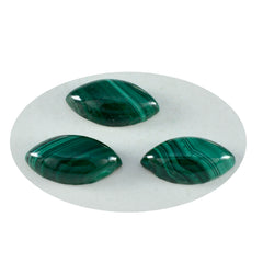 Riyogems, 1 pieza, cabujón de malaquita verde, 9x18mm, forma de marquesa, gema suelta de gran calidad