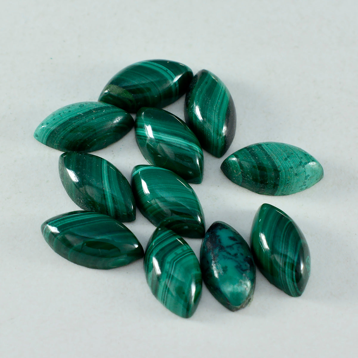 riyogems 1 шт. зеленый малахит кабошон 9x18 мм форма маркиза отличное качество свободный драгоценный камень