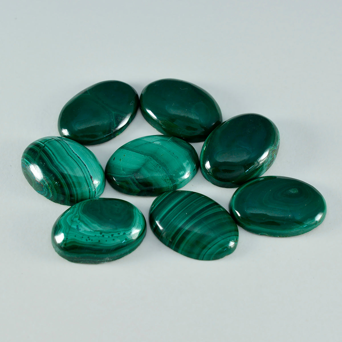 riyogems 1 pieza cabujón de malaquita verde 12x16 mm forma ovalada gema de calidad AAA