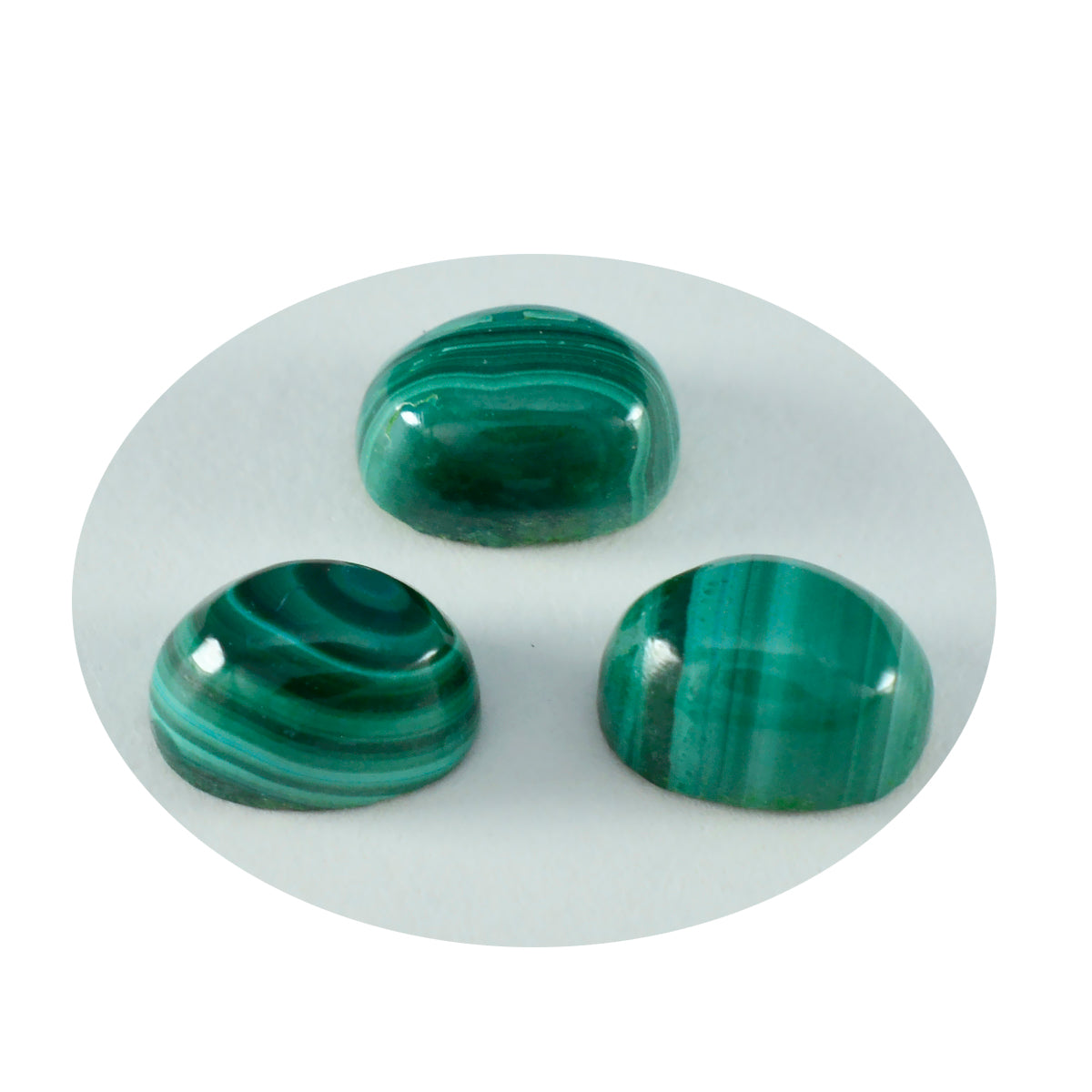 riyogems 1pc グリーン マラカイト カボション 3x5 mm 楕円形の素晴らしい品質のルース宝石