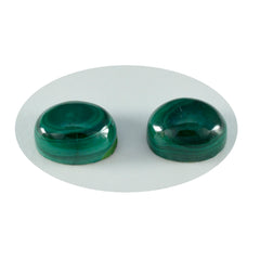 Riyogems 1 Stück grüner Malachit-Cabochon, 5 x 7 mm, ovale Form, Edelsteine von hervorragender Qualität