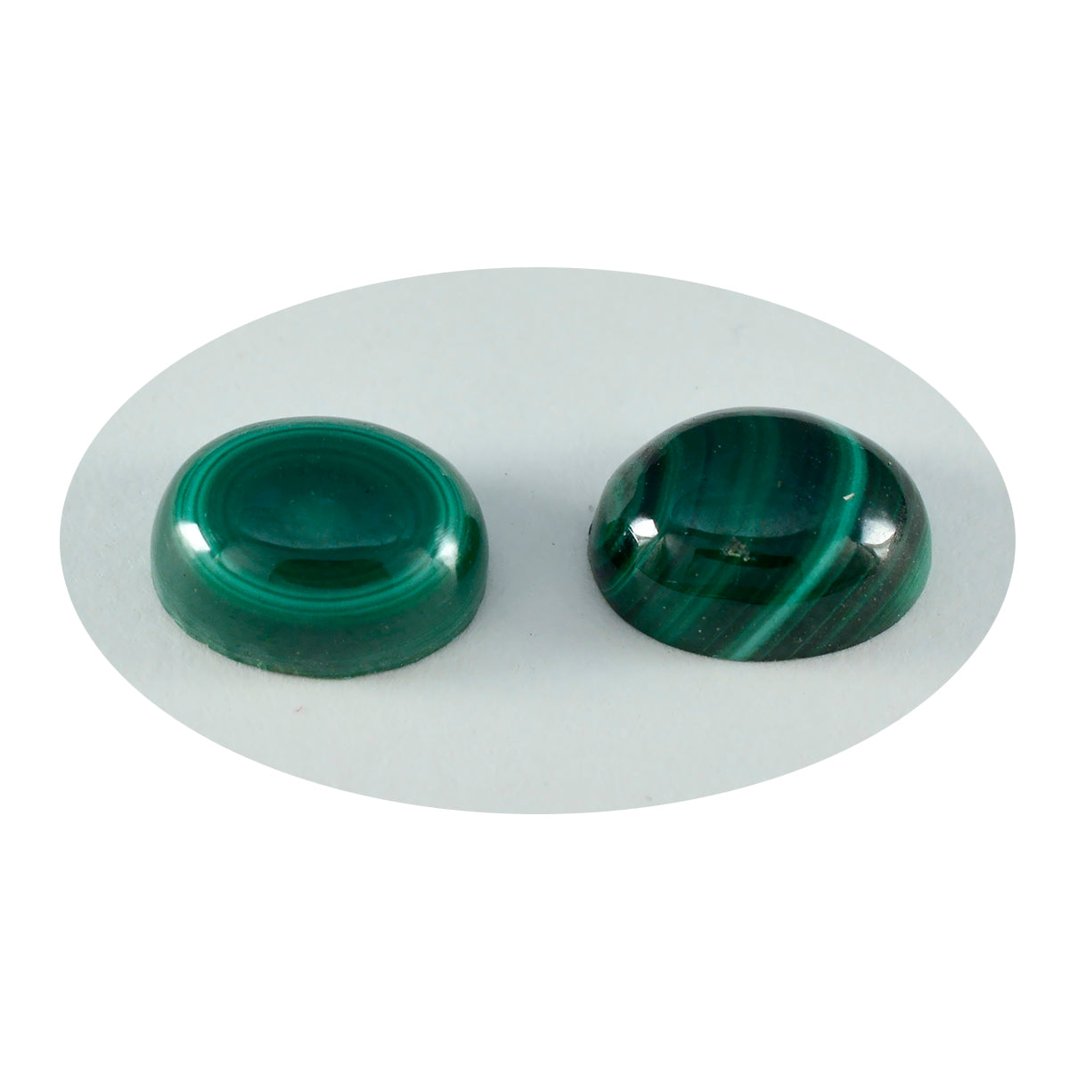 Riyogems 1pc cabochon malachite verte 7x9 mm forme ovale beauté qualité pierre précieuse