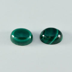 Riyogems 1 Stück grüner Malachit-Cabochon, 7 x 9 mm, ovale Form, Edelstein in Schönheitsqualität