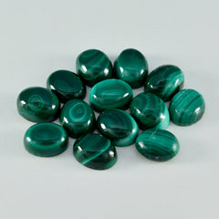 riyogems 1 st grön malakit cabochon 8x10 mm oval form fantastisk kvalitet lös pärla