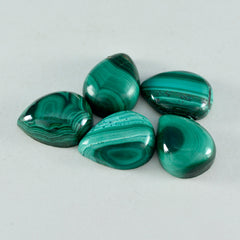riyogems 1шт зеленый малахитовый кабошон 12x12 мм грушевидной формы, красивый качественный драгоценный камень