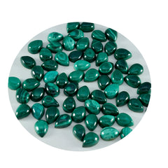 riyogems 1pc cabochon malachite verte 3x5 mm forme poire a+ pierres précieuses de qualité
