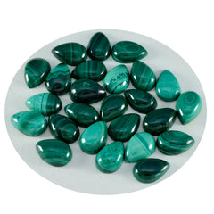 riyogems 1шт зеленый малахит кабошон 4х6 мм грушевидная форма А+1 камень качества