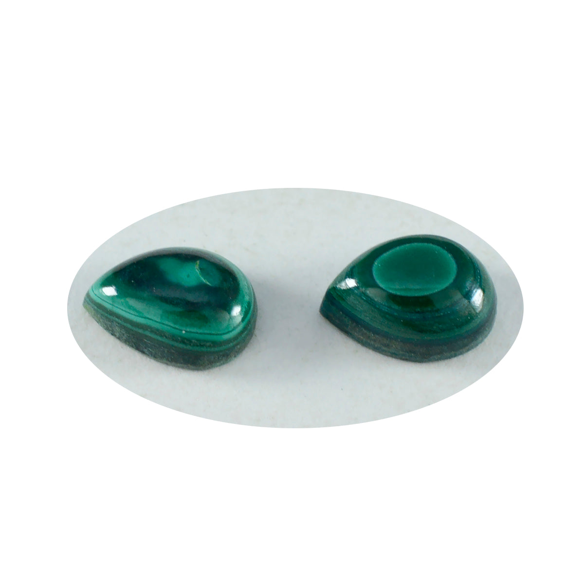 riyogems 1 pieza cabujón de malaquita verde 5x7 mm forma de pera piedra preciosa de calidad A1