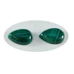 riyogems 1 st grön malakit cabochon 6x9 mm päronform god kvalitet lös pärla