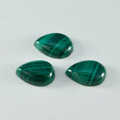 Riyogems 1PC Green Malachite Cabochon 7x10 mm Pear Shape Nice Quality Loose Gems