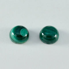 Riyogems 1PC Green Malachite Cabochon 11x11 mm Round Shape great Quality Gems