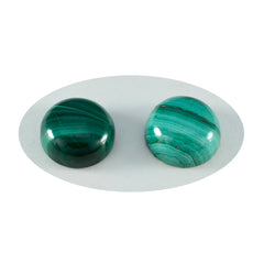 riyogems 1pc グリーン マラカイト カボション 12x12 mm ラウンド形状の素晴らしい品質の石