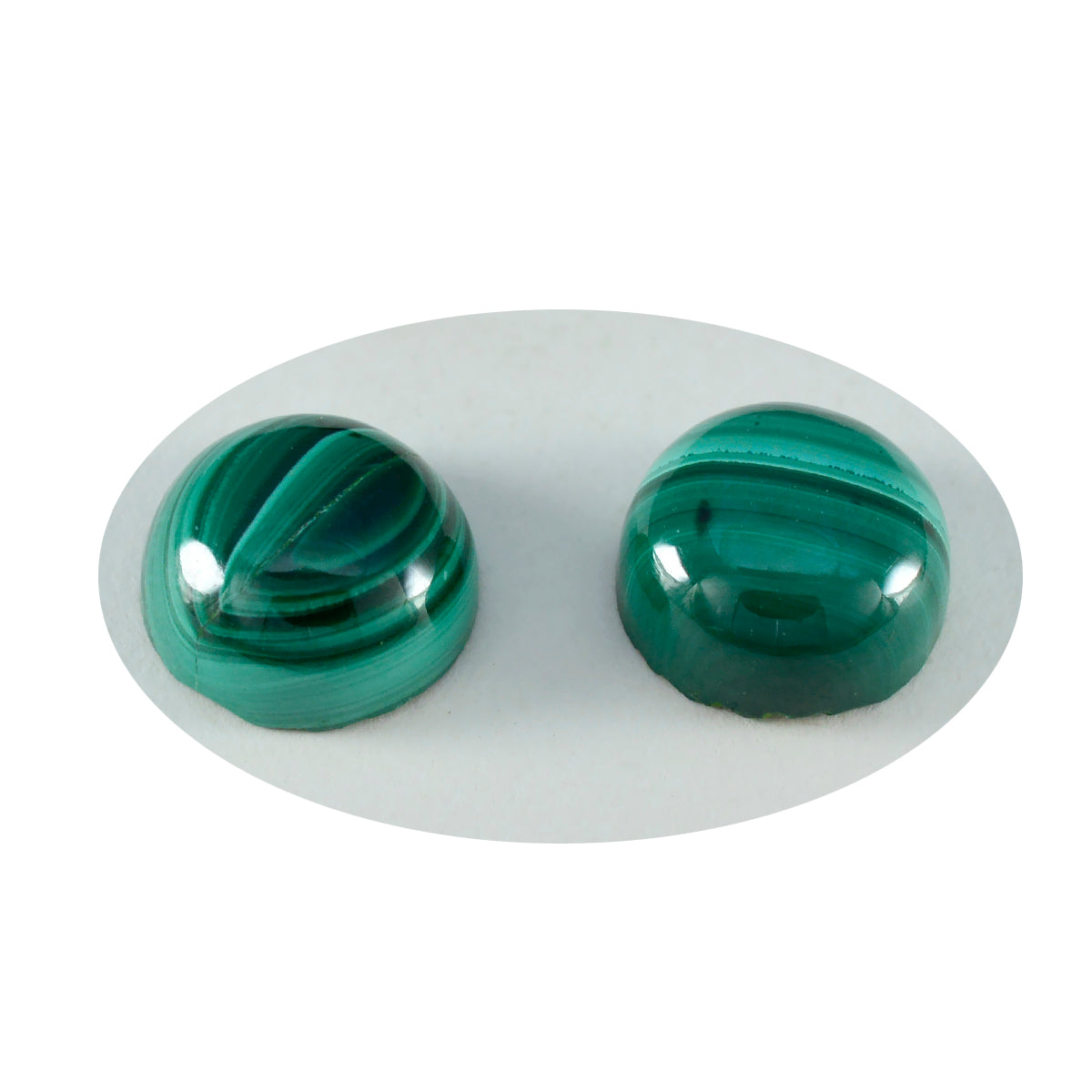 Riyogems, 1 pieza, cabujón de malaquita verde, 14x14mm, forma redonda, gema suelta de maravillosa calidad