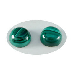 Riyogems, 1 pieza, cabujón de malaquita verde, 14x14mm, forma redonda, gema suelta de maravillosa calidad