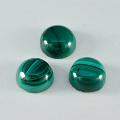 Riyogems, 1 pieza, cabujón de malaquita verde, 15x15mm, forma redonda, gemas sueltas de calidad dulce