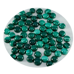 riyogems 1pc グリーン マラカイト カボション 3x3 mm ラウンド形状ハンサムな品質の宝石