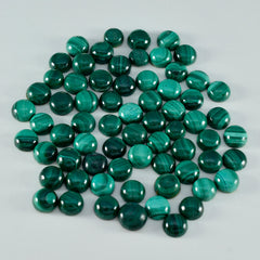 Riyogems 1PC Green Malachite Cabochon 3x3 mm Round Shape handsome Quality Gems