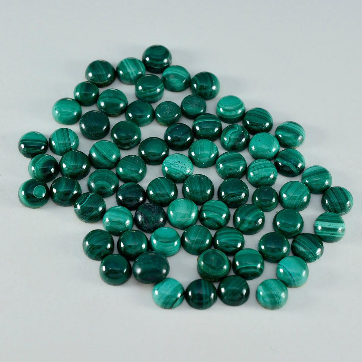 riyogems 1шт зеленый малахит кабошон 4х4 мм круглая форма красивый качественный камень