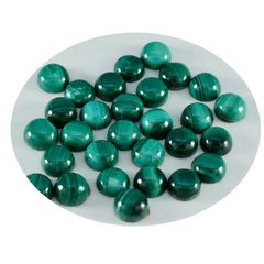 riyogems 1pc グリーン マラカイト カボション 5x5 mm ラウンド形状の見栄えの良い品質の宝石