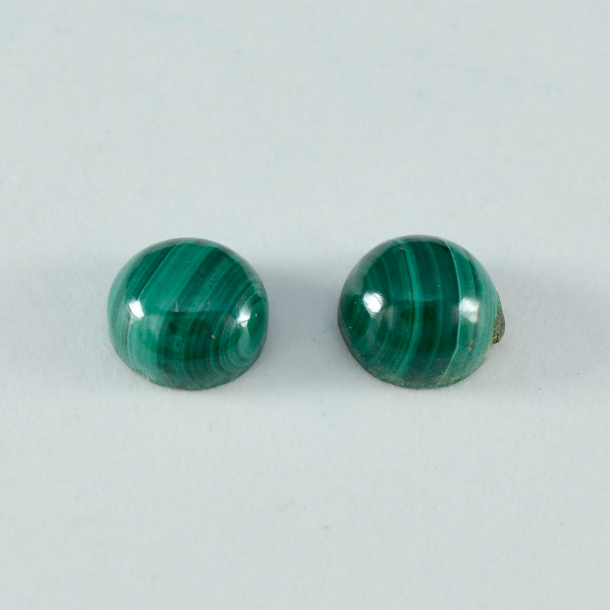 riyogems 1 pz cabochon di malachite verde 5x5 mm di forma rotonda, pietra preziosa di qualità dall'aspetto piacevole