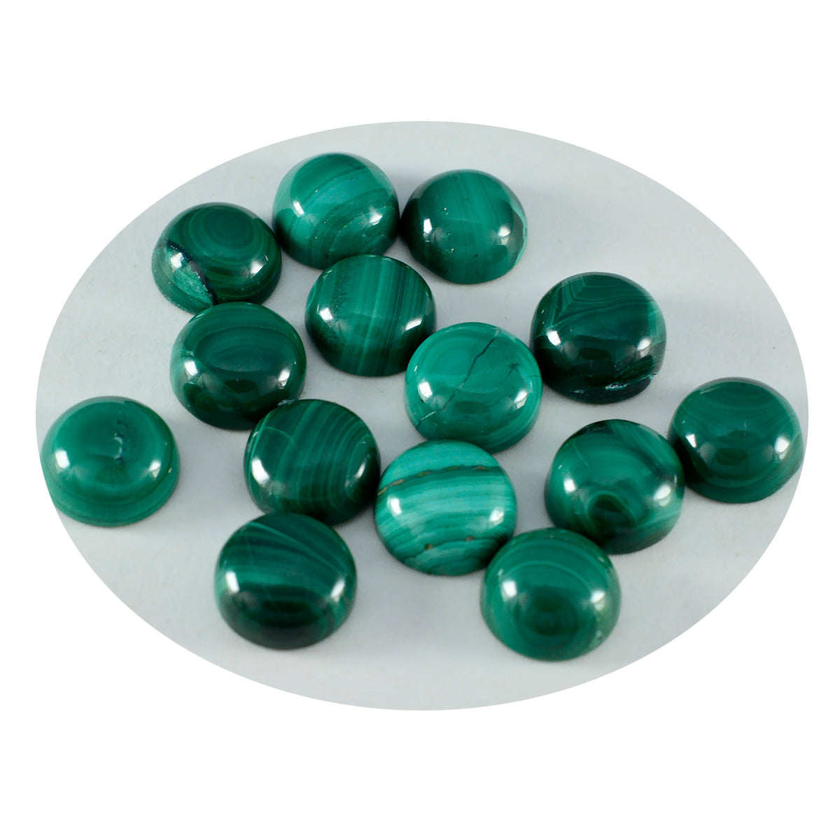 riyogems 1 шт. зеленый малахитовый кабошон 7x7 мм круглой формы, довольно качественные свободные драгоценные камни