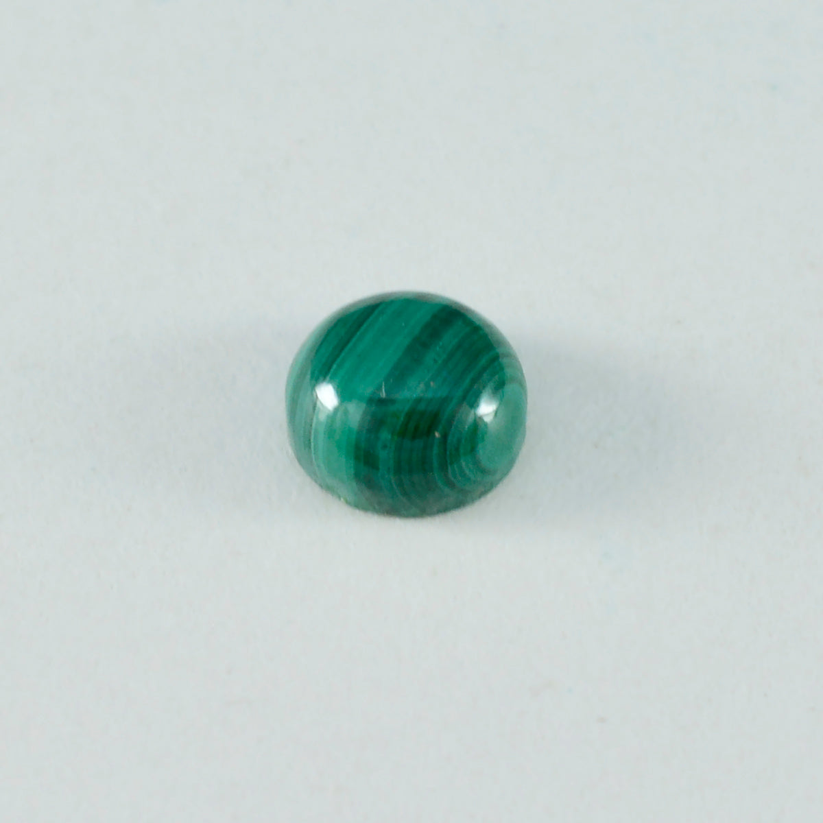 Riyogems, 1 pieza, cabujón de malaquita verde, 8x8mm, forma redonda, piedra suelta de calidad asombrosa