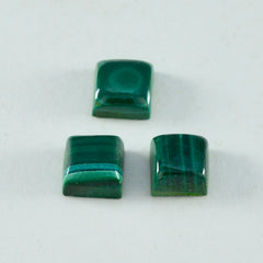 riyogems 1pc グリーン マラカイト カボション 10x10 mm 正方形の形状 AA 品質ルース宝石