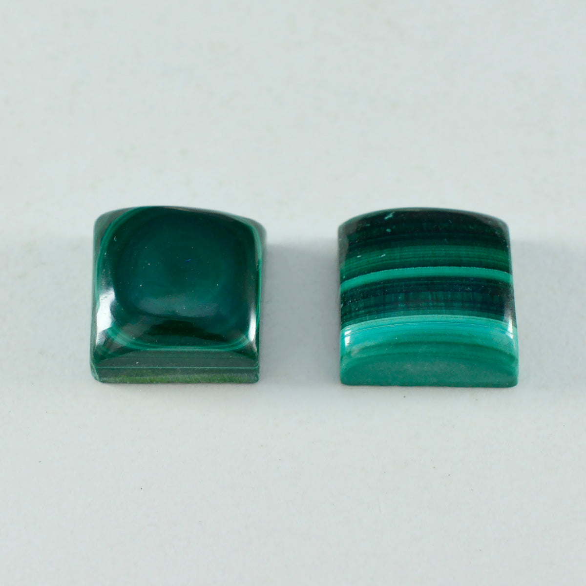 Riyogems 1 pieza cabujón de malaquita verde 11x11 mm forma cuadrada gemas sueltas de calidad AAA