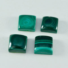 Riyogems 1PC groene malachiet cabochon 12x12 mm vierkante vorm A+ kwaliteit losse steen