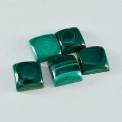 riyogems 1pc cabochon di malachite verde 12x12 mm forma quadrata pietra sfusa qualità a+