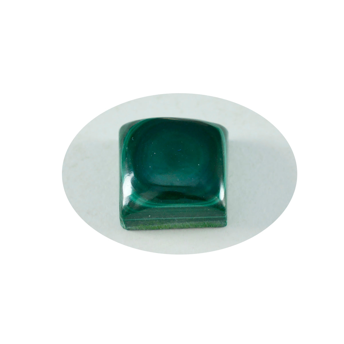 Riyogems 1PC Green Malachite Cabochon 13x13 mm Square Shape A+1 Quality Loose Gemstone