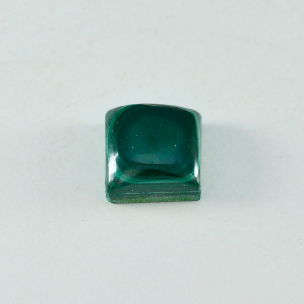 Riyogems 1 Stück grüner Malachit-Cabochon, 13 x 13 mm, quadratische Form, A+1-Qualität, loser Edelstein