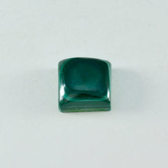 Riyogems 1PC Green Malachite Cabochon 13x13 mm Square Shape A+1 Quality Loose Gemstone