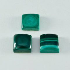 riyogems 1pc cabochon di malachite verde 13x13 mm forma quadrata pietra preziosa sfusa di qualità A+1