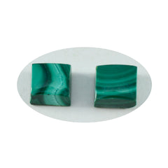 Riyogems 1PC Green Malachite Cabochon 15x15 mm Square Shape Good Quality Gems