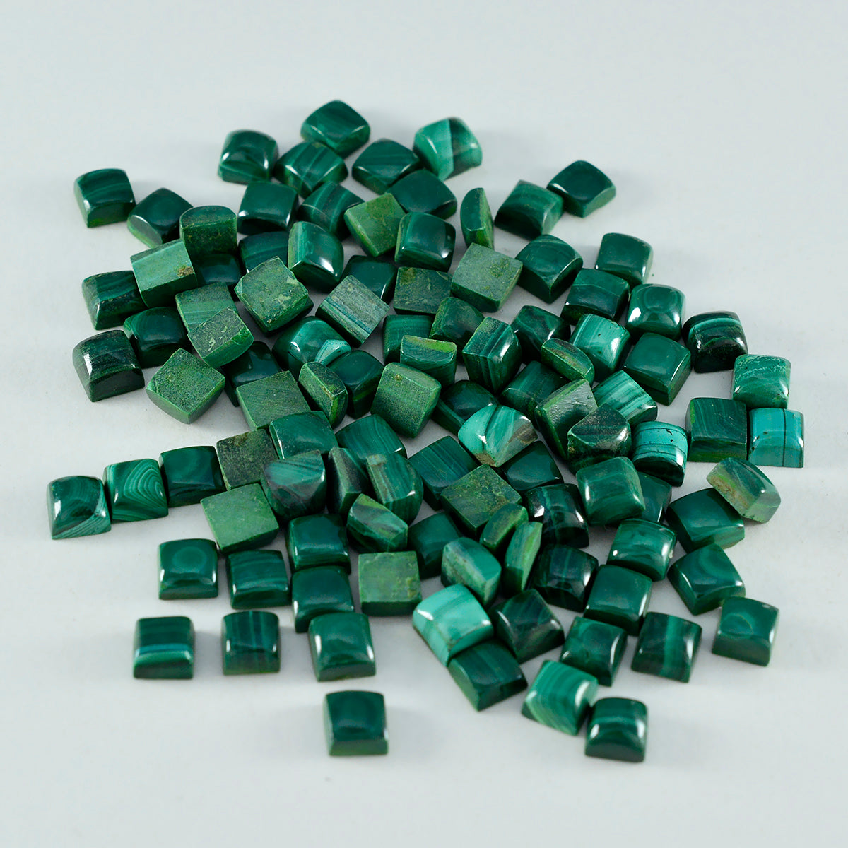 riyogems 1 шт. зеленый малахит кабошон 4x4 мм квадратной формы превосходное качество свободный камень