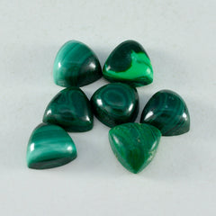 Riyogems, 1 pieza, cabujón de malaquita verde, 4x4mm, forma de billón, piedra de buena calidad