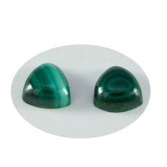 riyogems 1pc cabochon di malachite verde 8x8 mm forma trilione pietra sciolta di bella qualità