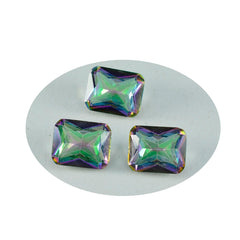 riyogems 1 шт., многоцветный мистический кварц, граненый 12x16 мм, восьмиугольная форма, драгоценные камни прекрасного качества