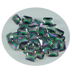 riyogems 1 шт., разноцветный мистический кварц, граненый 6x8 мм, восьмиугольная форма, драгоценный камень удивительного качества