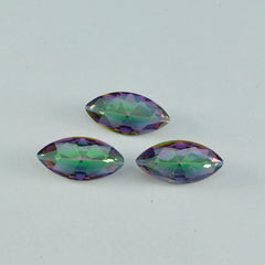 riyogems 1 шт., разноцветный мистический кварц, граненый, 10x20 мм, форма маркизы, качественный камень AAA